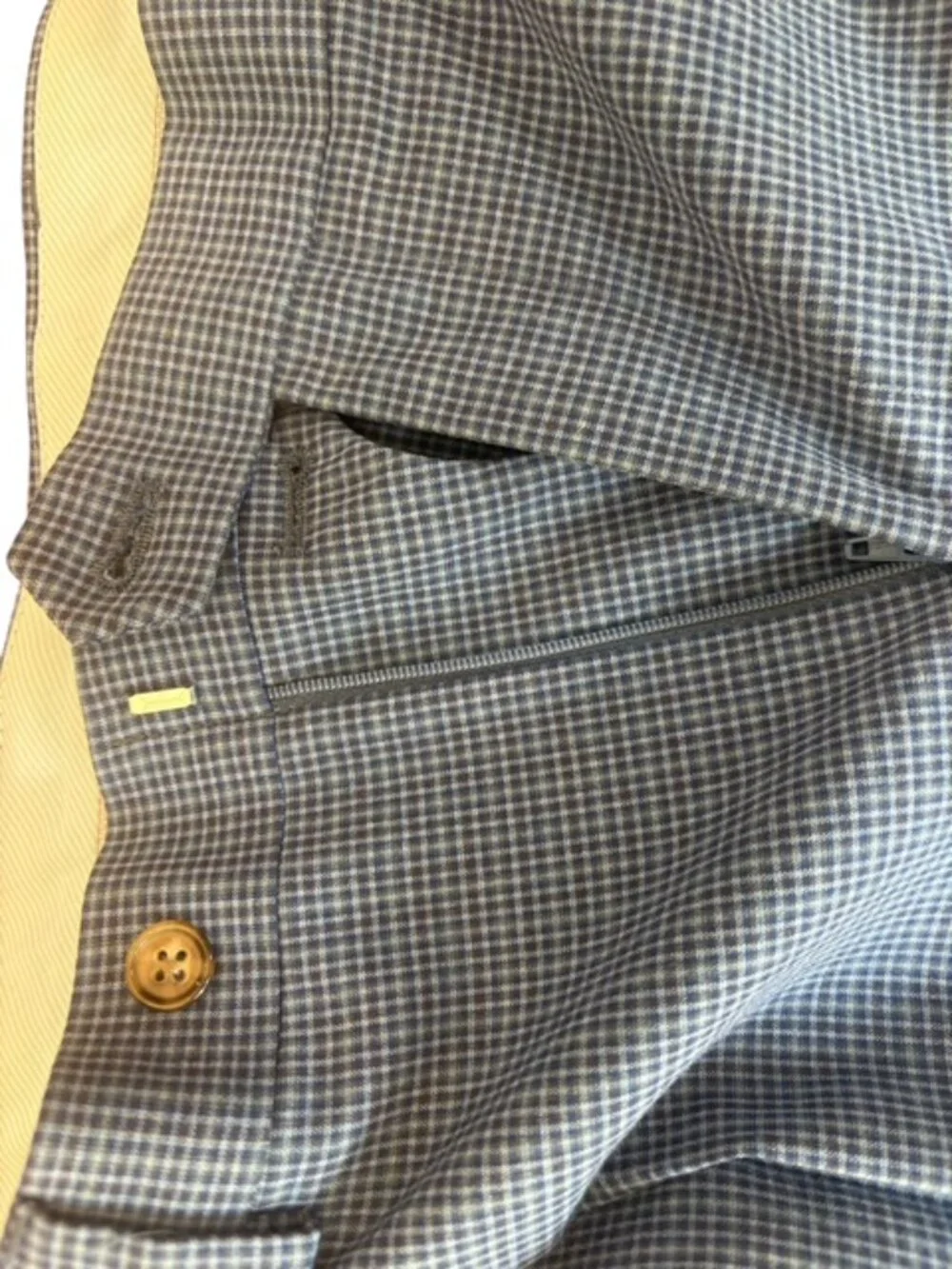 Lauren Ralph Lauren Men’s Dress Pants 34x30 Stretch Plaid Check Gray Blue Slacks